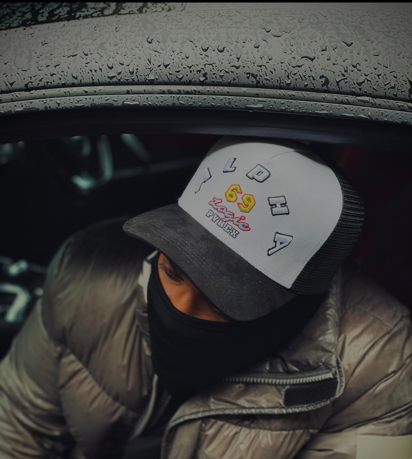 Alpha Black and White Trucker Cap