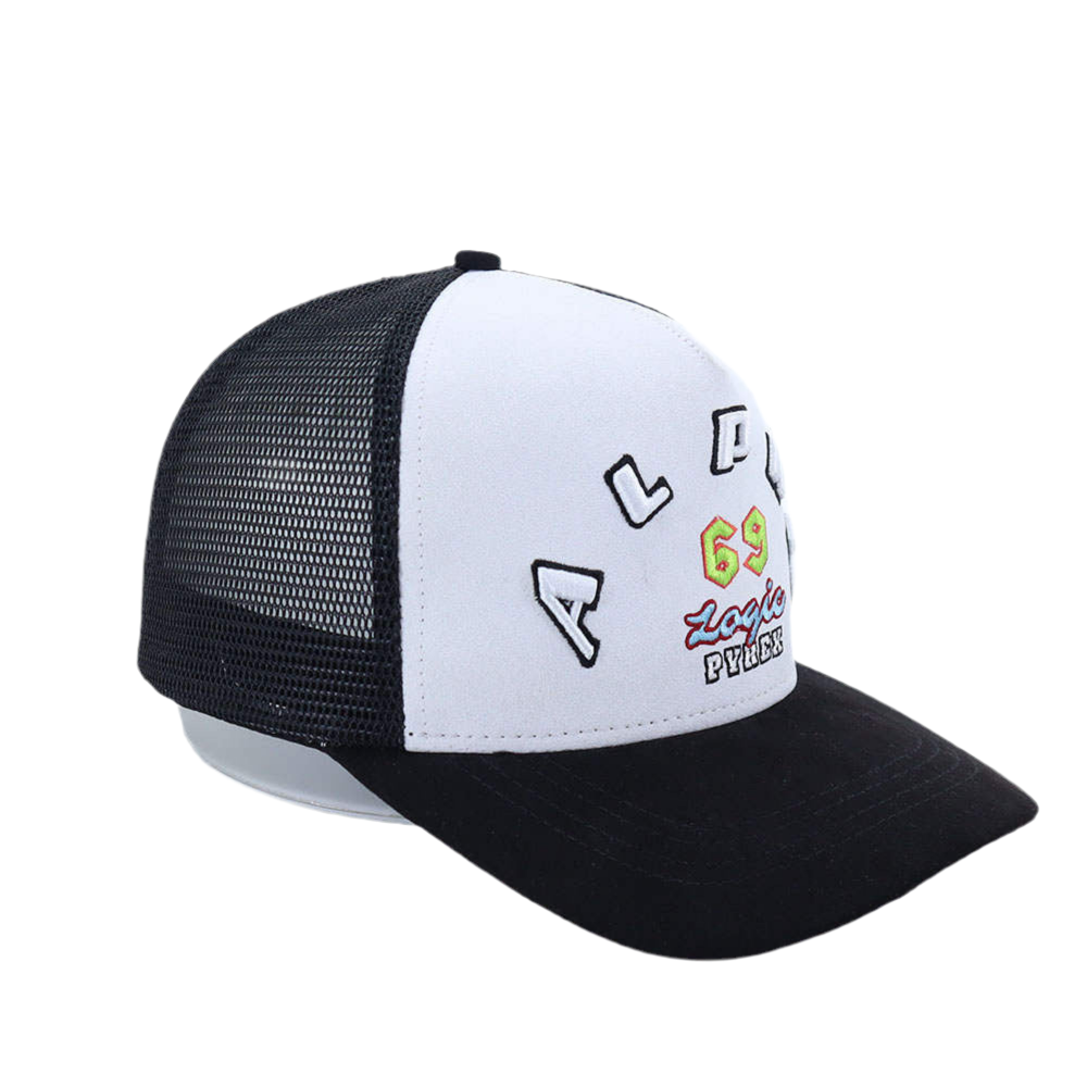 Alpha Black and White Trucker Cap