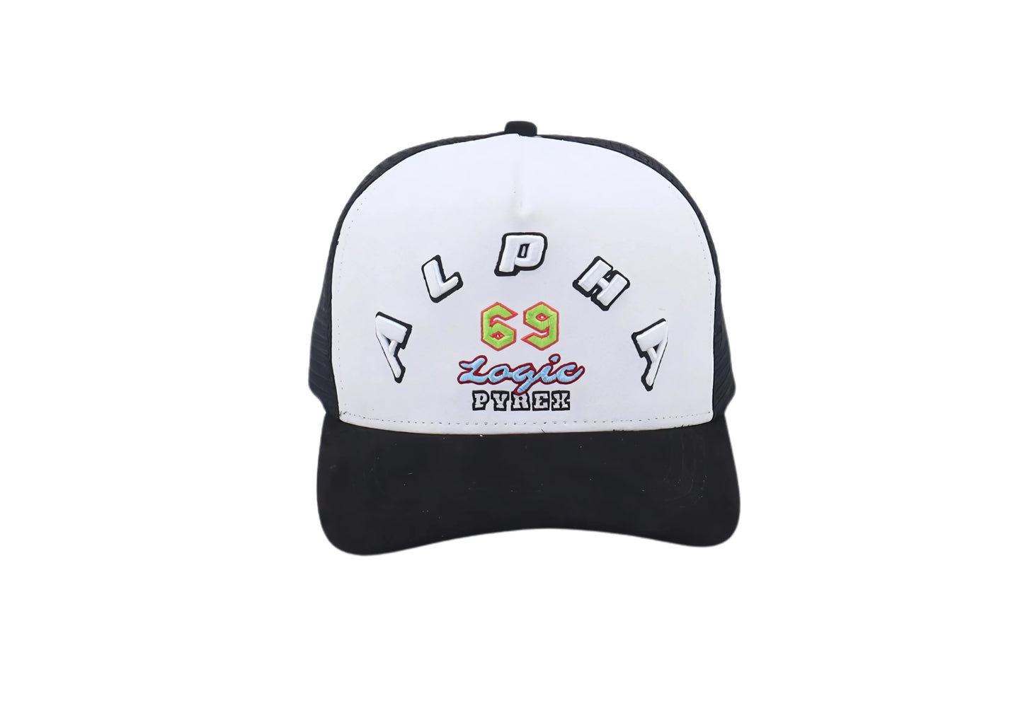 Alpha Black and White Trucker Cap